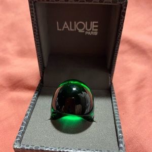 Lalique France Cabochon ring sz 6